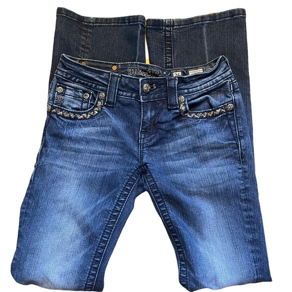 Miss Me Signature Rise Embellished Jeans Size 26 - Picture 3 of 14